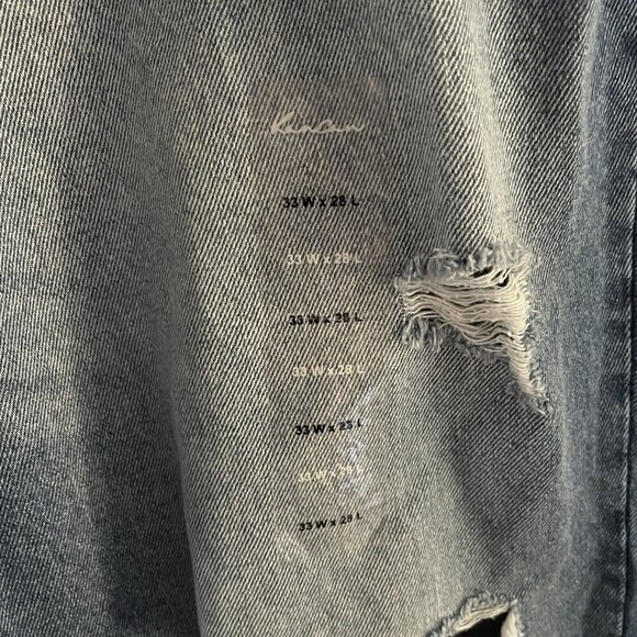 KanCan Maurices Women 33 Distressed Denim Boyfriend High Rise Paperbag Jean NWOT - Picture 7 of 13